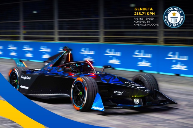 FORMULA E 及其創新合作伙伴 SABIC 開發的新款 GENBETA 賽車打破了吉尼斯世界紀錄?稱號